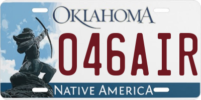 OK license plate 046AIR