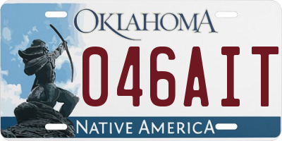 OK license plate 046AIT