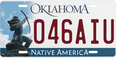 OK license plate 046AIU
