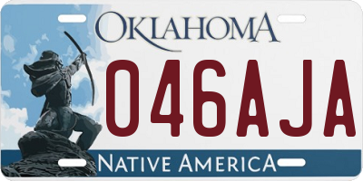 OK license plate 046AJA