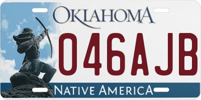 OK license plate 046AJB