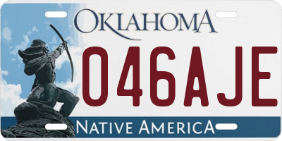 OK license plate 046AJE
