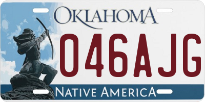 OK license plate 046AJG