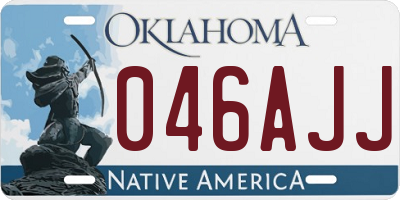 OK license plate 046AJJ