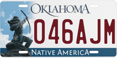 OK license plate 046AJM