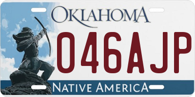 OK license plate 046AJP