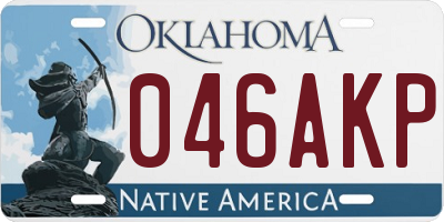 OK license plate 046AKP