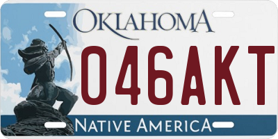 OK license plate 046AKT