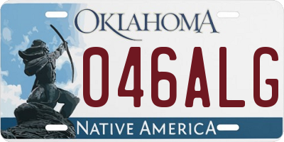 OK license plate 046ALG