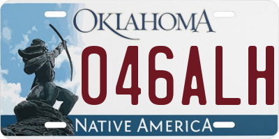OK license plate 046ALH