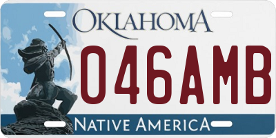 OK license plate 046AMB