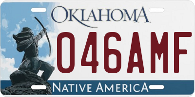 OK license plate 046AMF
