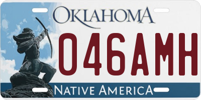 OK license plate 046AMH