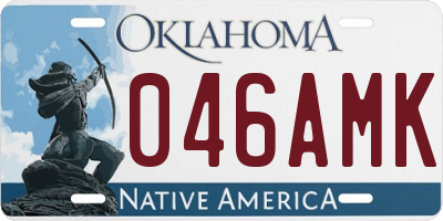 OK license plate 046AMK