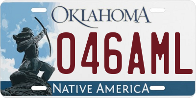 OK license plate 046AML