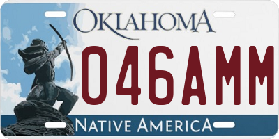 OK license plate 046AMM