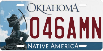 OK license plate 046AMN