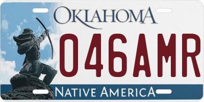 OK license plate 046AMR