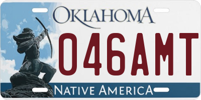 OK license plate 046AMT