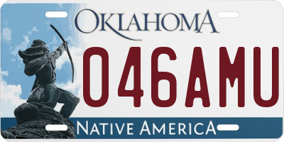 OK license plate 046AMU