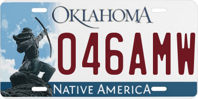 OK license plate 046AMW