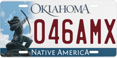 OK license plate 046AMX