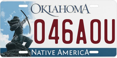 OK license plate 046AOU