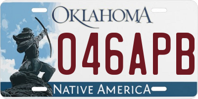 OK license plate 046APB