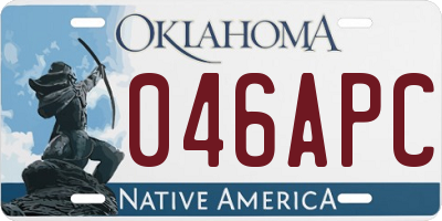OK license plate 046APC
