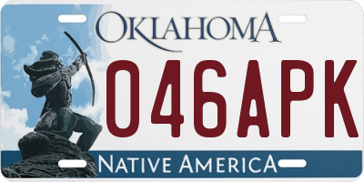 OK license plate 046APK