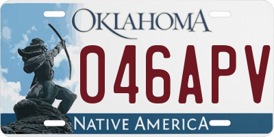 OK license plate 046APV