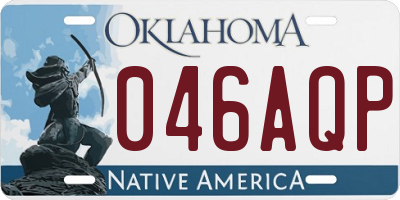 OK license plate 046AQP