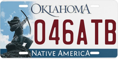 OK license plate 046ATB