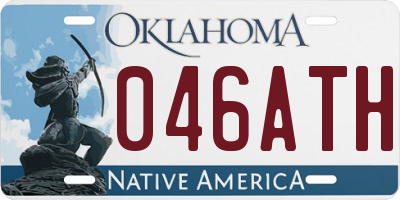 OK license plate 046ATH