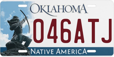 OK license plate 046ATJ