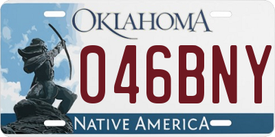 OK license plate 046BNY