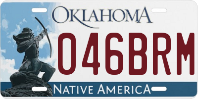 OK license plate 046BRM