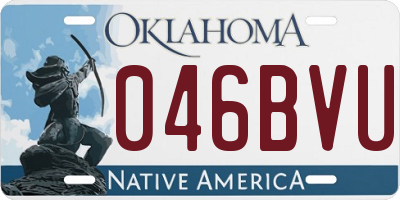 OK license plate 046BVU