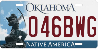 OK license plate 046BWG