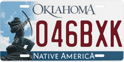 OK license plate 046BXK