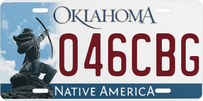 OK license plate 046CBG