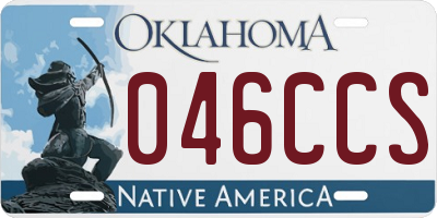 OK license plate 046CCS