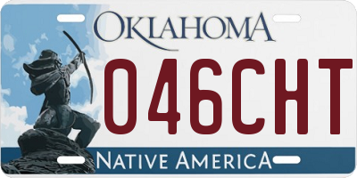 OK license plate 046CHT