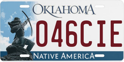 OK license plate 046CIE