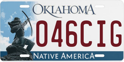 OK license plate 046CIG