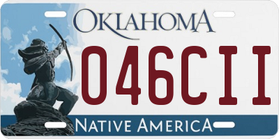 OK license plate 046CII