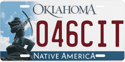OK license plate 046CIT