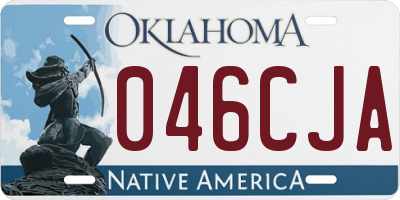 OK license plate 046CJA