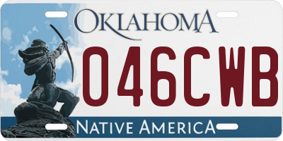OK license plate 046CWB