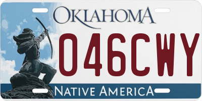 OK license plate 046CWY
